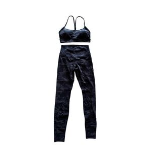 Lululemon Align Legging & Sports Bra Set – Incognito Camo Grey – Size S